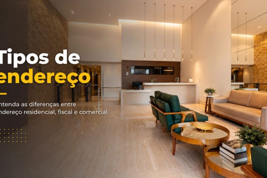 Capa do post tipos de endereço com hall de entrada do escritório virtual iSpaces em Goiânia.